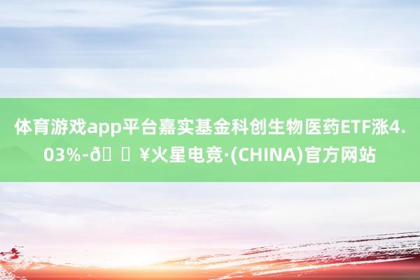 体育游戏app平台嘉实基金科创生物医药ETF涨4.03%-🔥火星电竞·(CHINA)官方网站