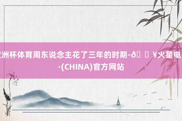 欧洲杯体育周东说念主花了三年的时期-🔥火星电竞·(CHINA)官方网站