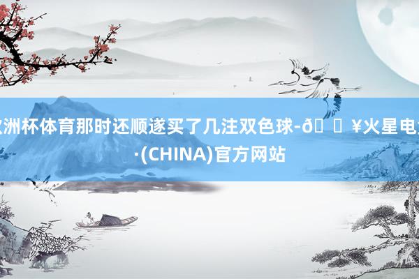 欧洲杯体育那时还顺遂买了几注双色球-🔥火星电竞·(CHINA)官方网站