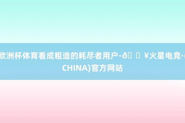 欧洲杯体育看成粗造的耗尽者用户-🔥火星电竞·(CHINA)官方网站