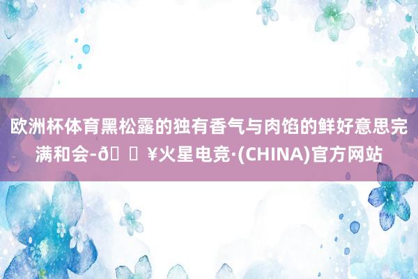 欧洲杯体育黑松露的独有香气与肉馅的鲜好意思完满和会-🔥火星电竞·(CHINA)官方网站