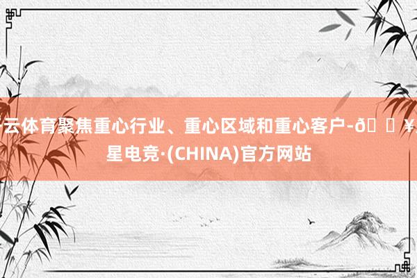 开云体育聚焦重心行业、重心区域和重心客户-🔥火星电竞·(CHINA)官方网站