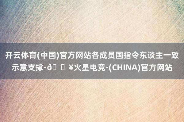 开云体育(中国)官方网站各成员国指令东谈主一致示意支撑-🔥火星电竞·(CHINA)官方网站