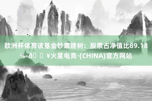 欧洲杯体育该基金钞票建树：股票占净值比89.18%-🔥火星电竞·(CHINA)官方网站