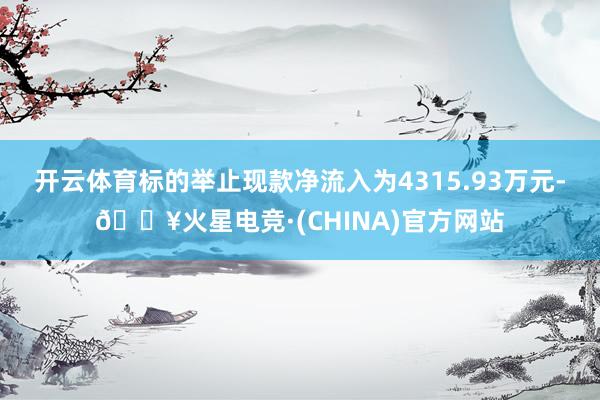 开云体育标的举止现款净流入为4315.93万元-🔥火星电竞·(CHINA)官方网站