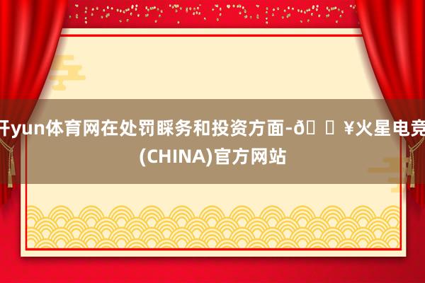 开yun体育网在处罚睬务和投资方面-🔥火星电竞·(CHINA)官方网站