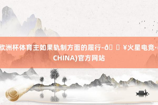 欧洲杯体育主如果轨制方面的履行-🔥火星电竞·(CHINA)官方网站