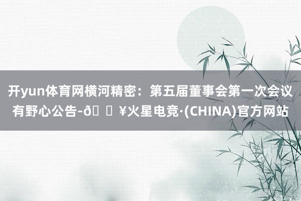 开yun体育网横河精密：第五届董事会第一次会议有野心公告-🔥火星电竞·(CHINA)官方网站