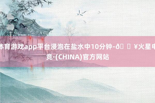 体育游戏app平台浸泡在盐水中10分钟-🔥火星电竞·(CHINA)官方网站