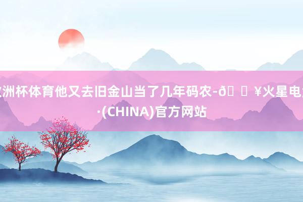 欧洲杯体育他又去旧金山当了几年码农-🔥火星电竞·(CHINA)官方网站