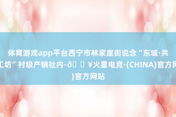 体育游戏app平台西宁市林家崖街说念“东城·共富工坊”村级产销社内-🔥火星电竞·(CHINA)官方网站
