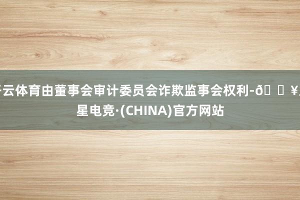 开云体育由董事会审计委员会诈欺监事会权利-🔥火星电竞·(CHINA)官方网站