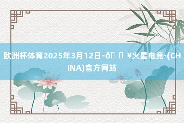 欧洲杯体育2025年3月12日-🔥火星电竞·(CHINA)官方网站