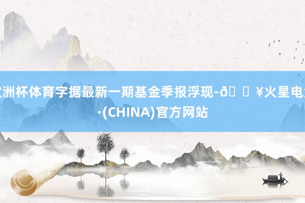 欧洲杯体育字据最新一期基金季报浮现-🔥火星电竞·(CHINA)官方网站