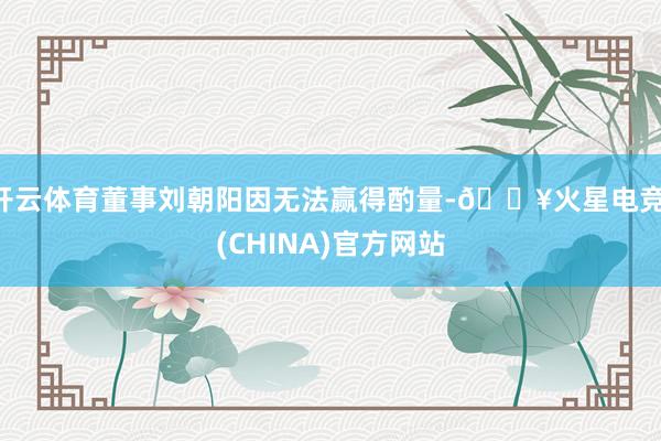 开云体育董事刘朝阳因无法赢得酌量-🔥火星电竞·(CHINA)官方网站